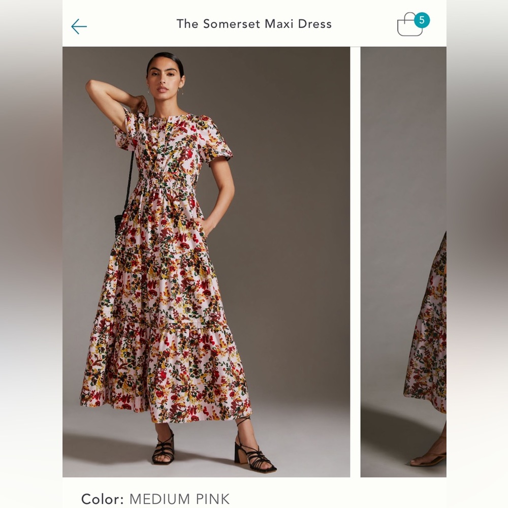 Somerset Maxi Dress Anthropologie Pink